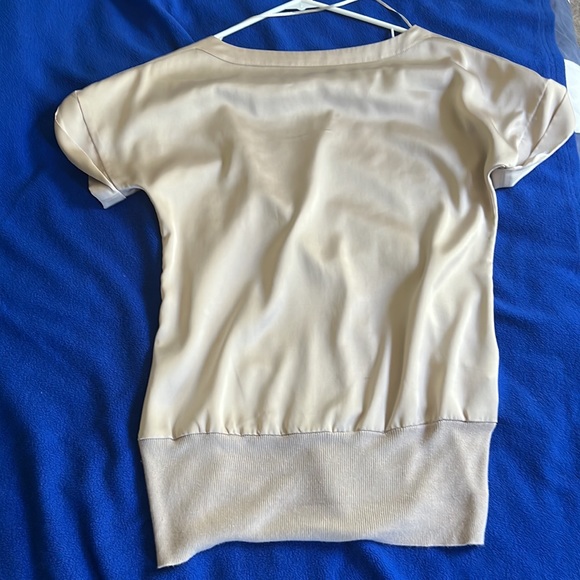 ANN TAYLOR - Gold/Cream top - Size 2 - Picture 6 of 7